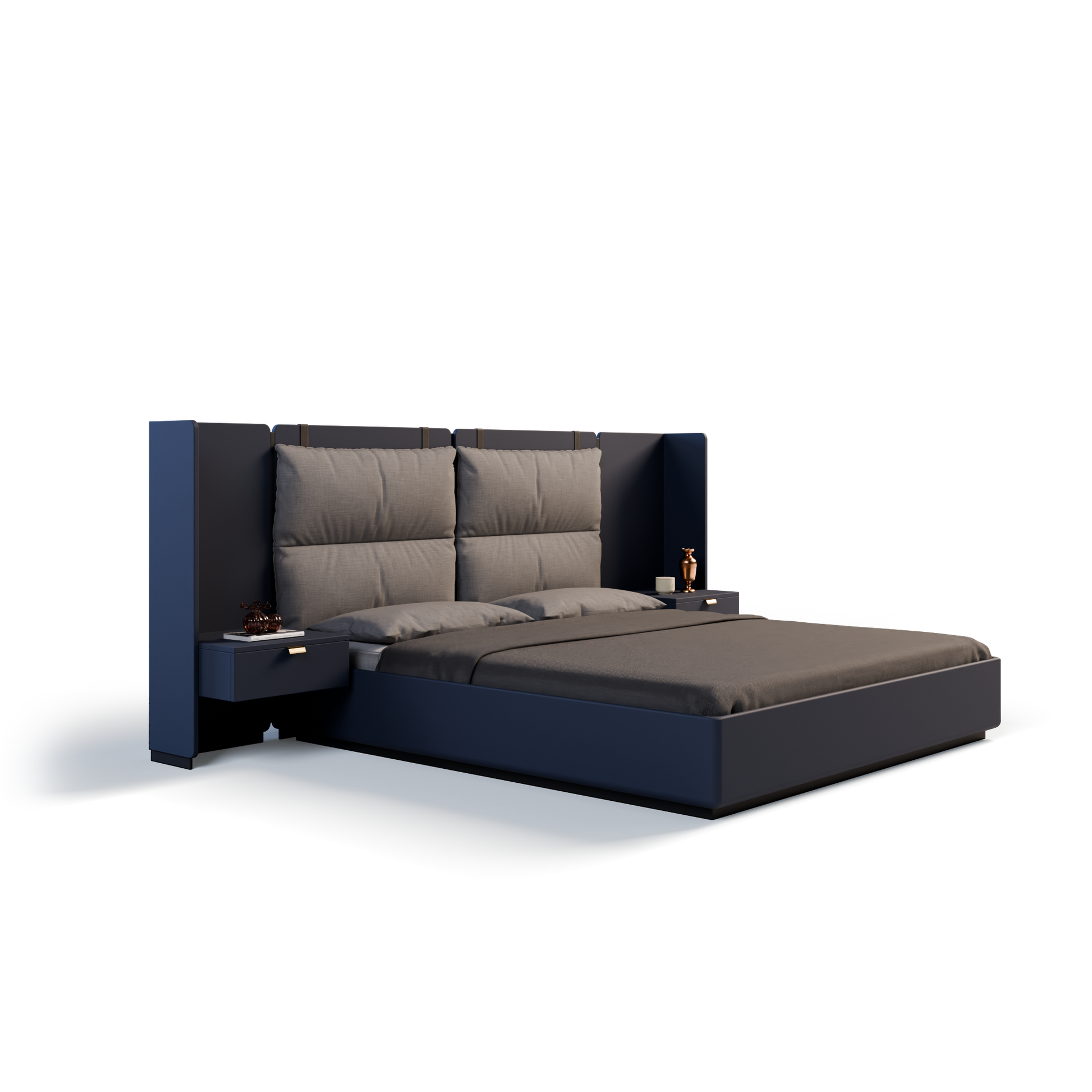 Vitti Estrella Bed in Black Green | Luxury Furniture India