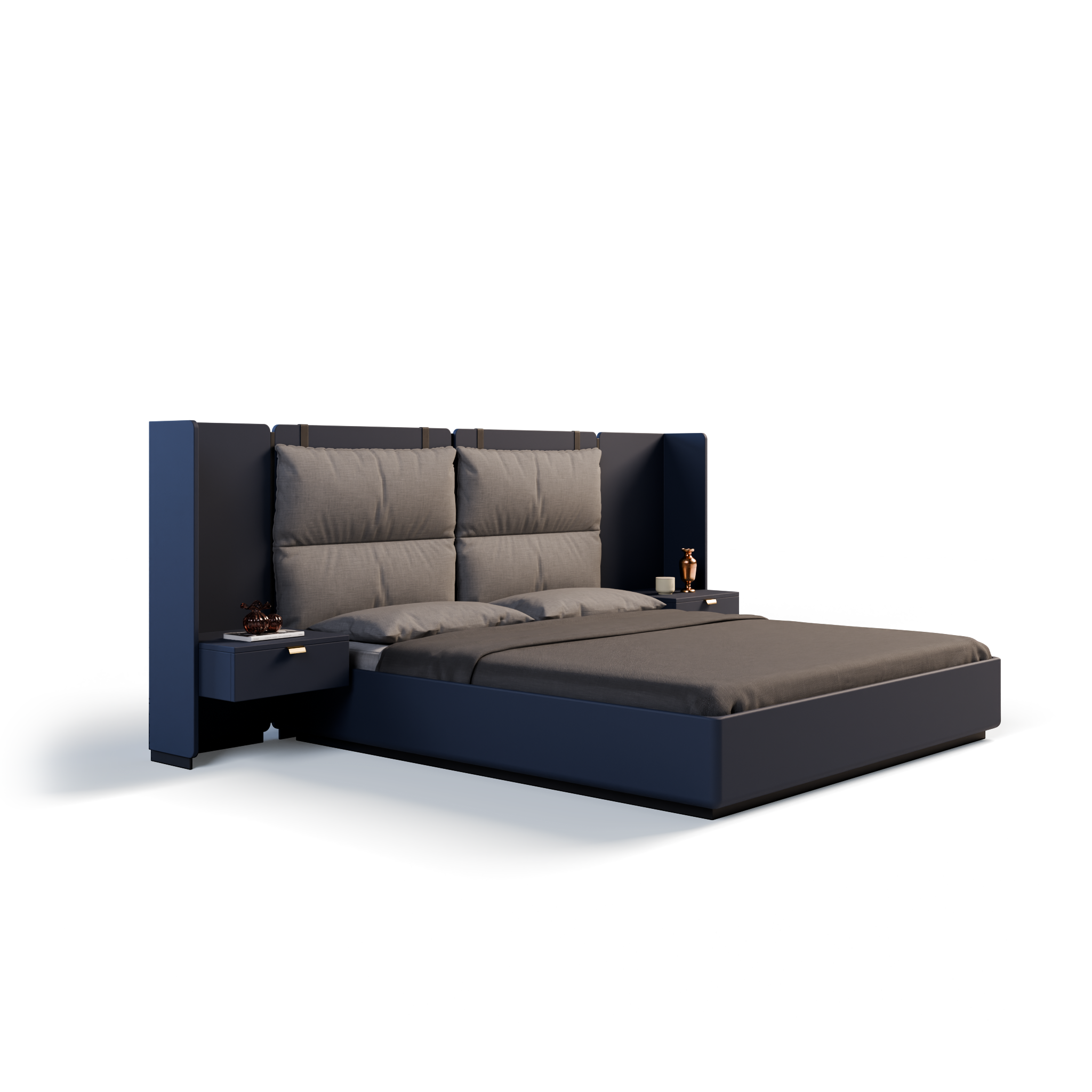 Vitti Estrella Bed in Black Green | Luxury Furniture India