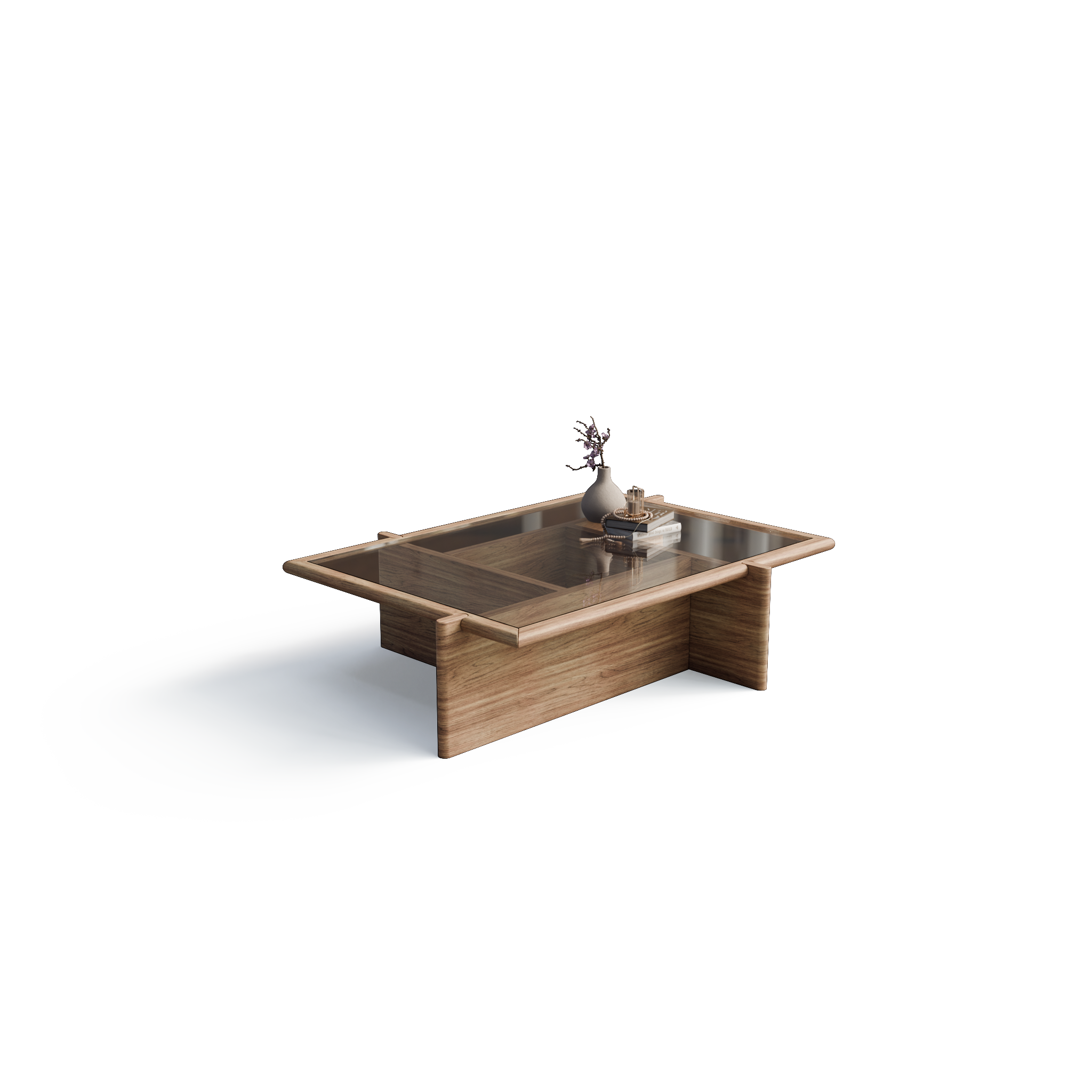 Vitti Vista Coffee Tables in Glass 1 Seater | Luxury Furniture India